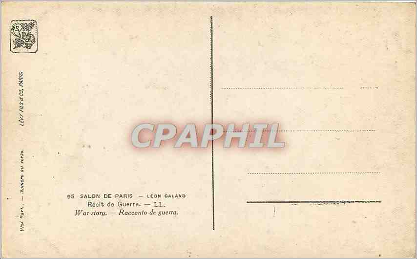 CPA Salon de Paris - Leon Galand Recit de Guerre — Back