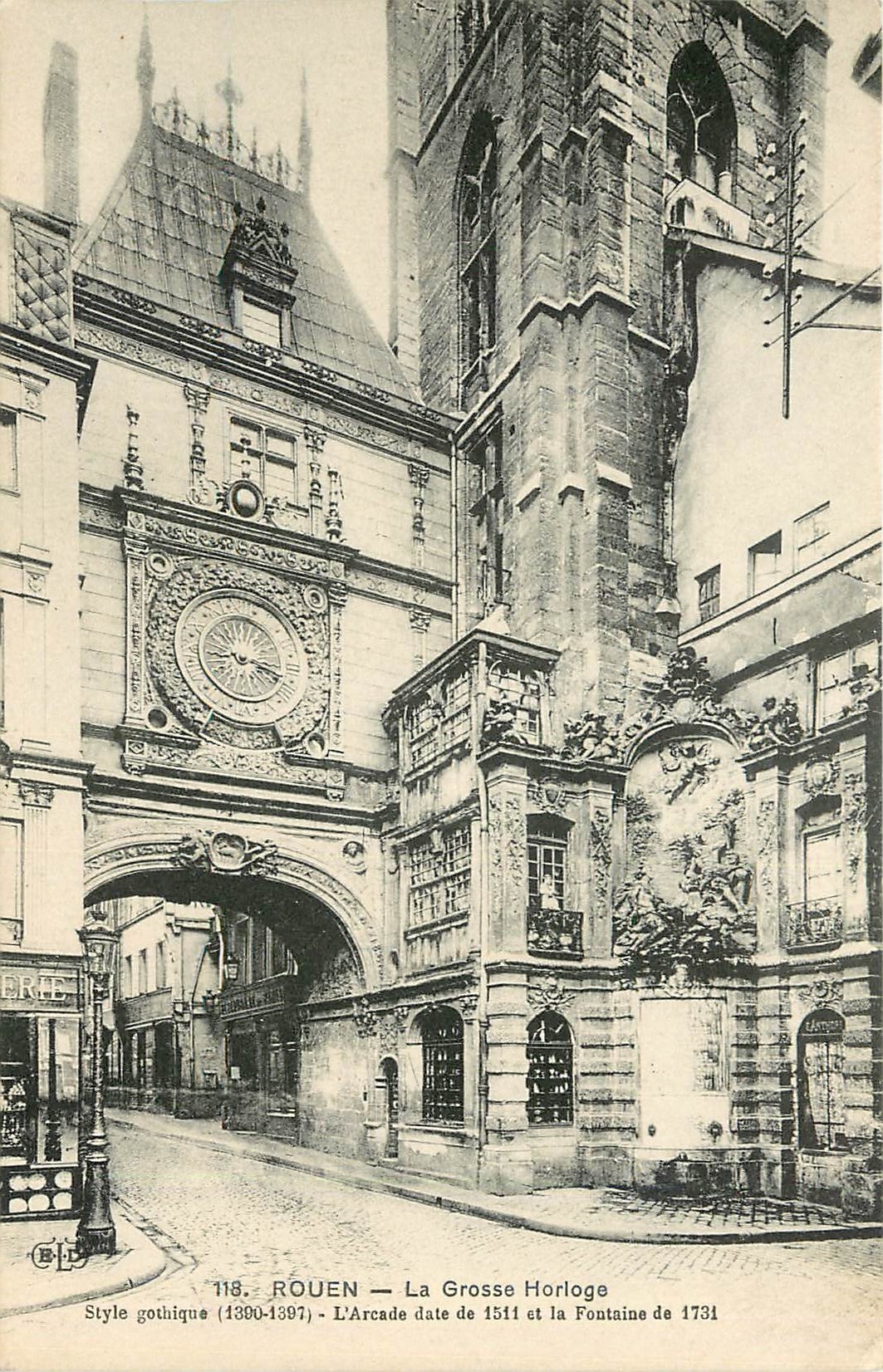 CPA Rouen La Grosse Horloge