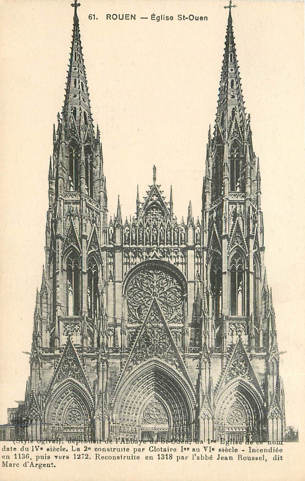 CPA Rouen - Eglise St-Ouen