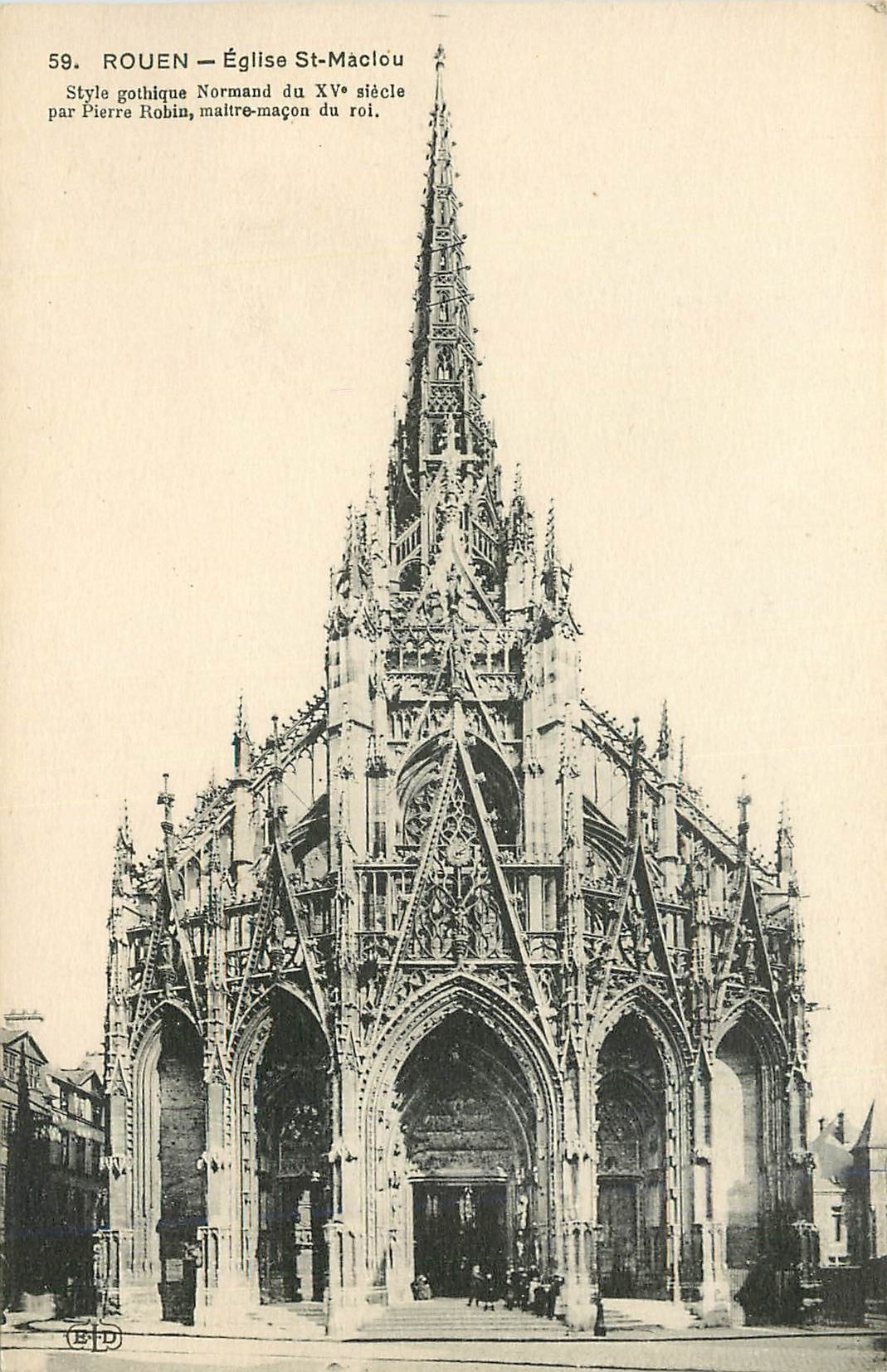 CPA Rouen - Eglise St-Ouen Style gothique Normand