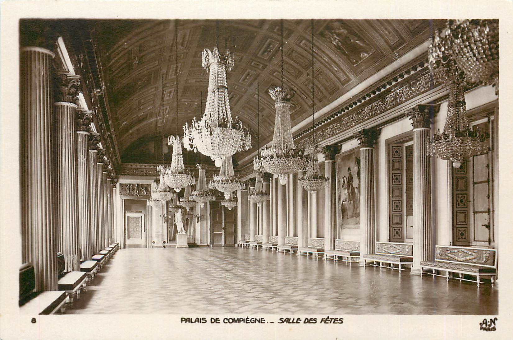 CPA Palais de Compiegne - salle des fetes