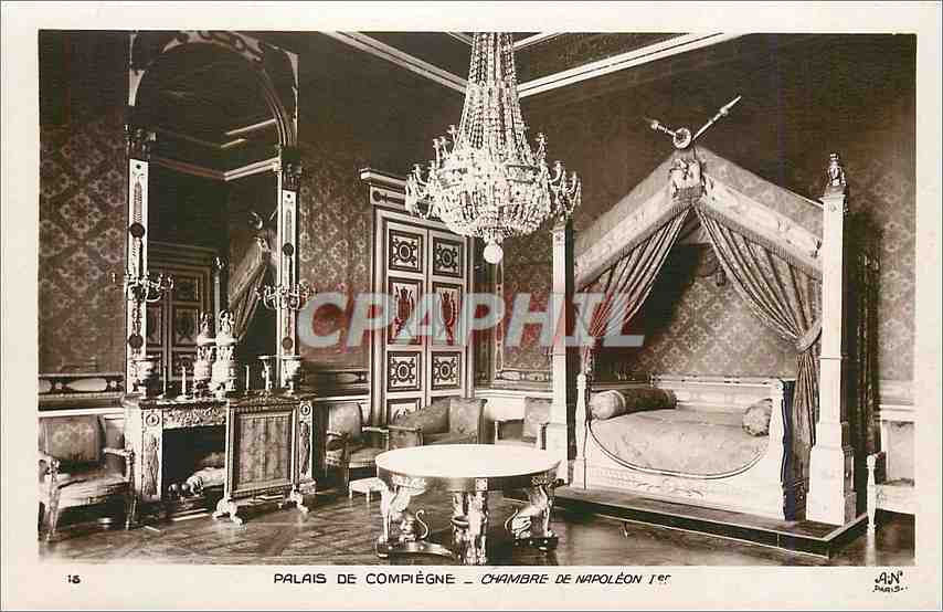 CPA Palais de Compiegne chambre de napoleon 1er