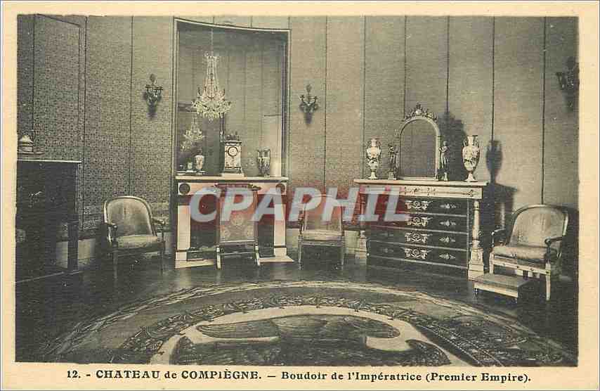 CPA Château de Compiegne boudoir de l'imperatrice premier empire