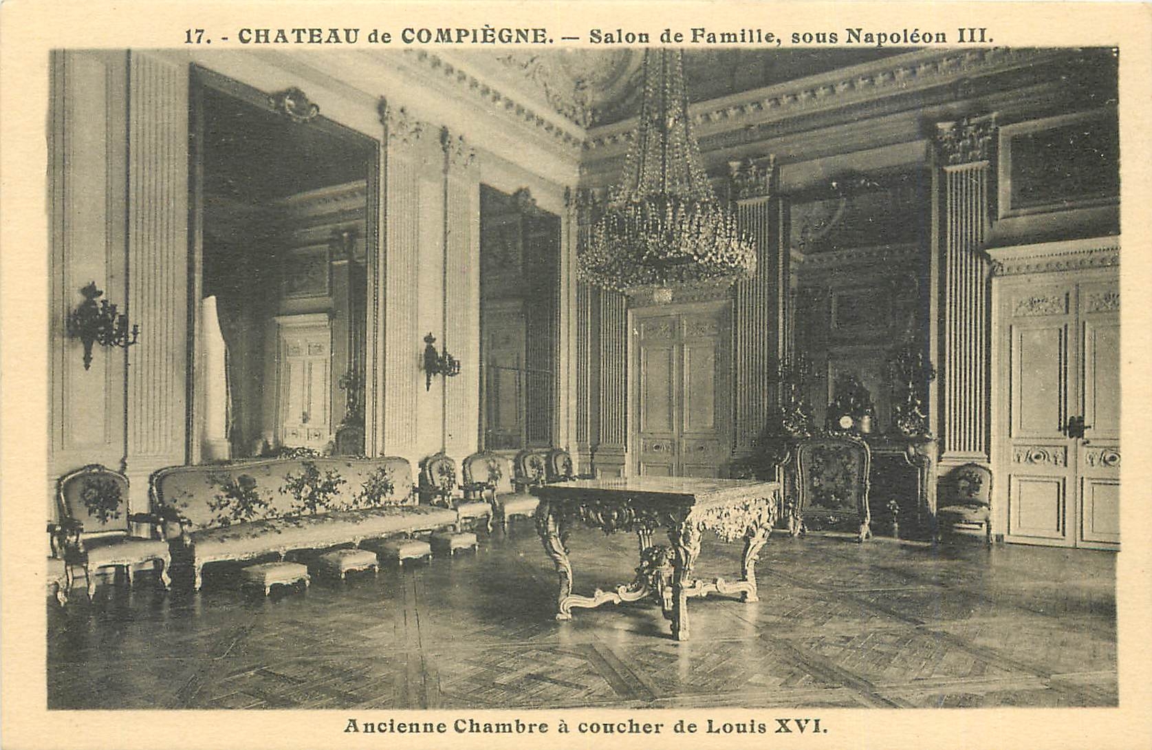 CPA Château de Compiegne salon de famille sous napoleon III