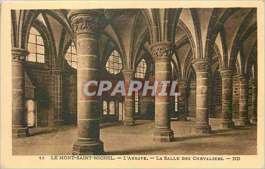 Mont-Saint-Michel — Die Abtei — Die Saal der Ritter — ND