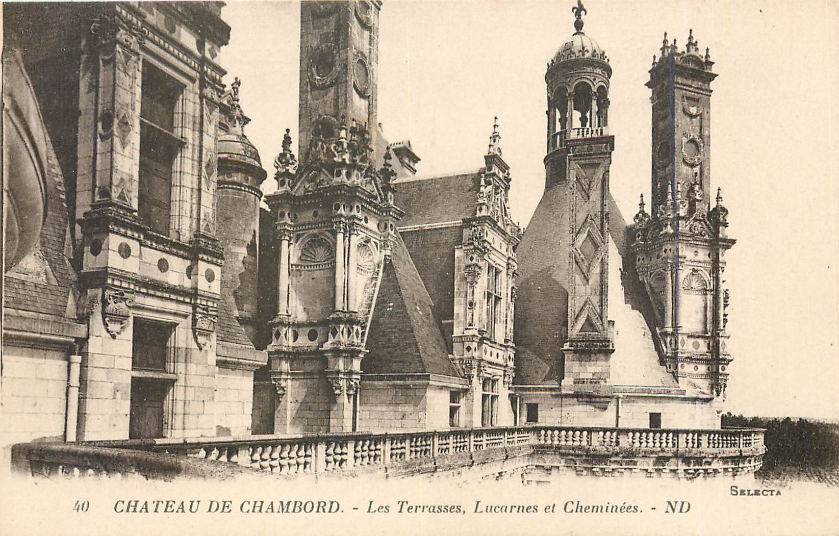 Château de Chambord — Les Terrasses, Lucarnes et Cheminées — Selecta