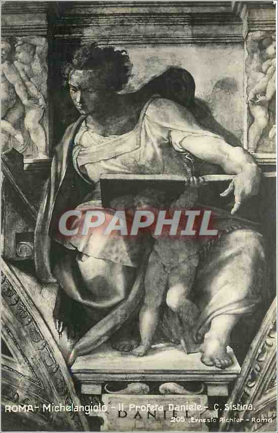 CPA Roma Milchelangiolo II profeta Daniele C. Sistina