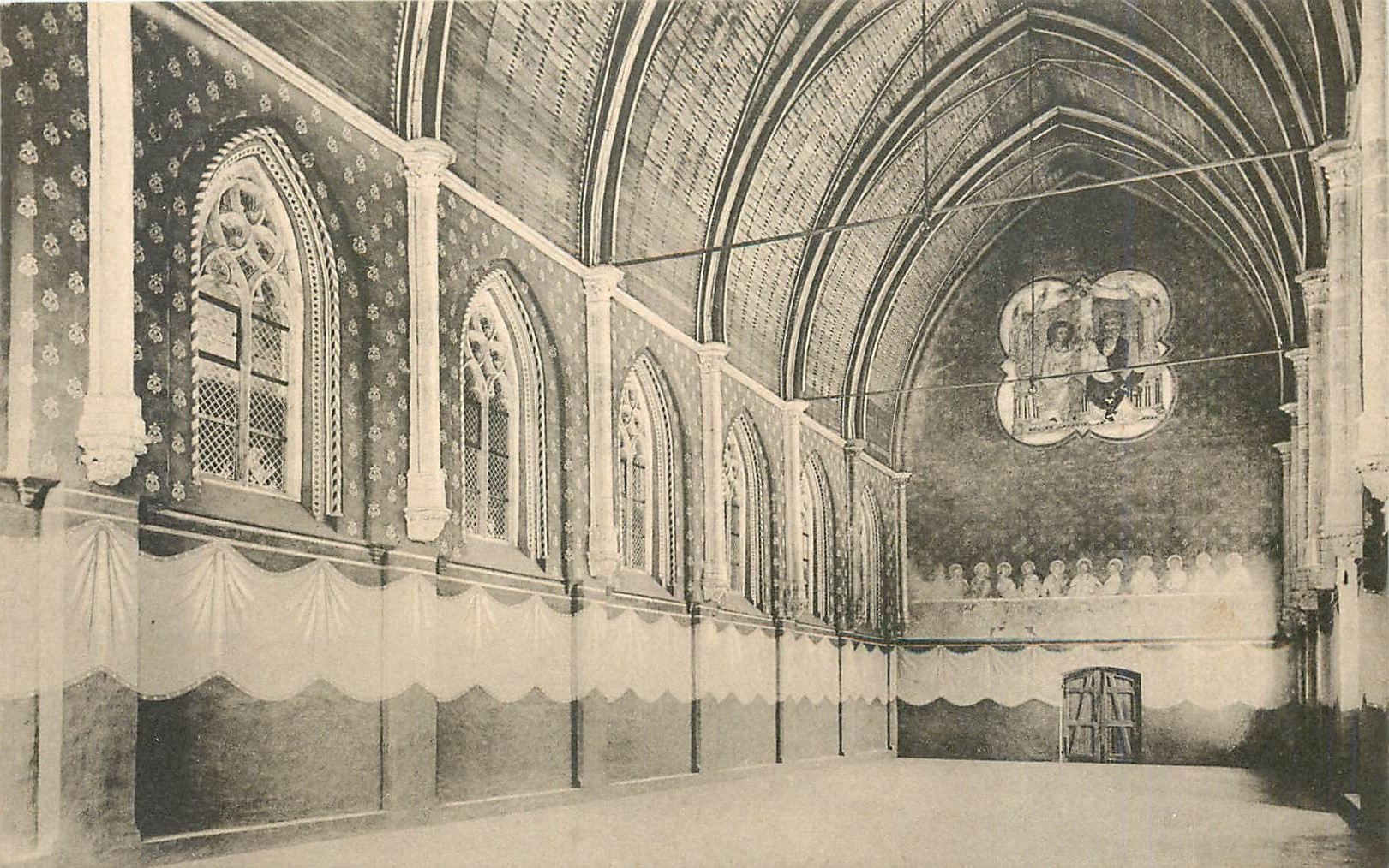 Réfectoire de l'Abbaye de la Sainte-Vierge — peintures murales — Édition Charles De Rudder, Gand