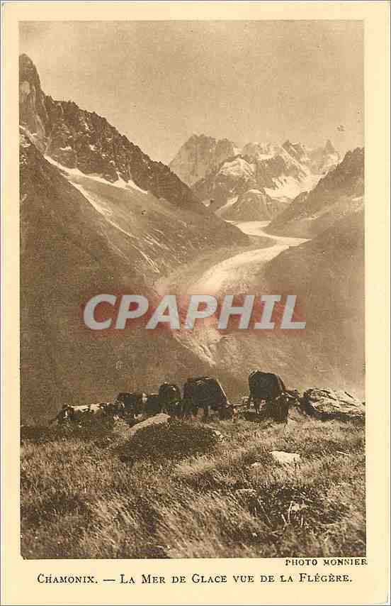 CPA Chamonix la mer de glace vue de la Flegere