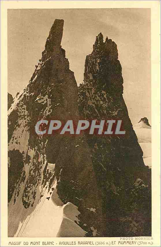 CPA massif du Mont Blanc aiguilles Ravanel et Mummery