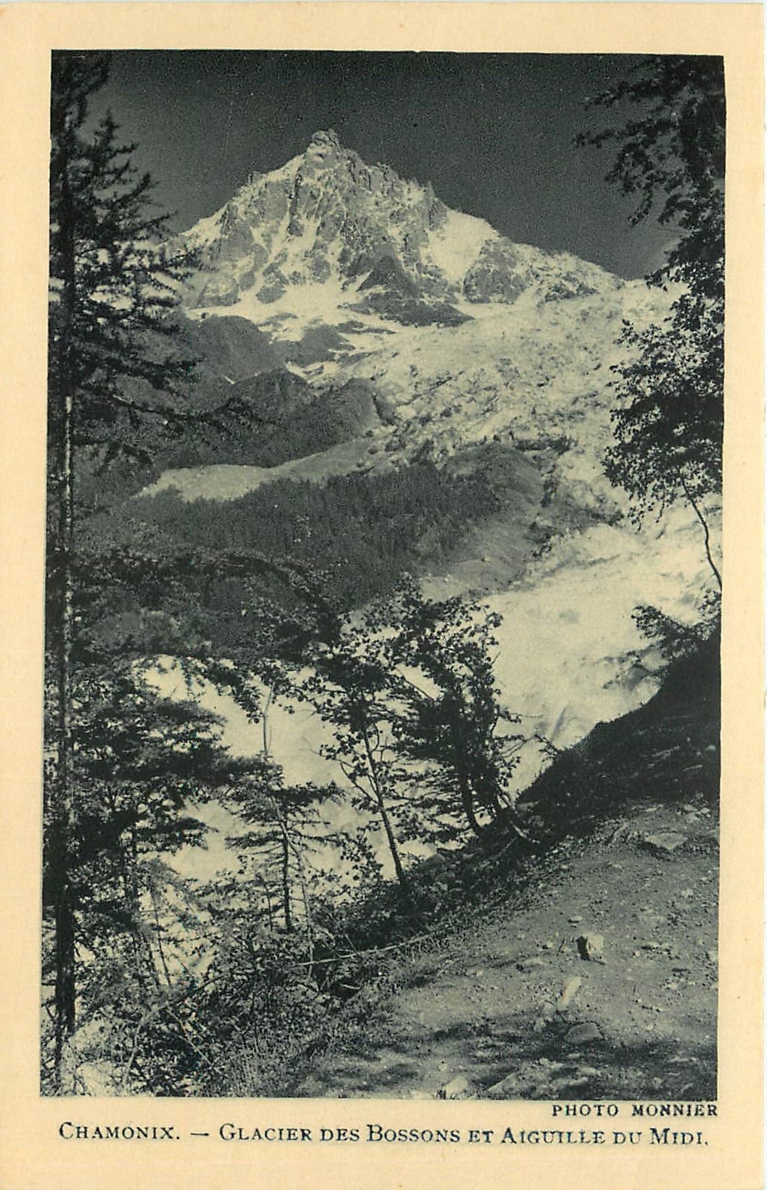 CPA Chamonix Glacier des Bossons et Aiguille du Midi