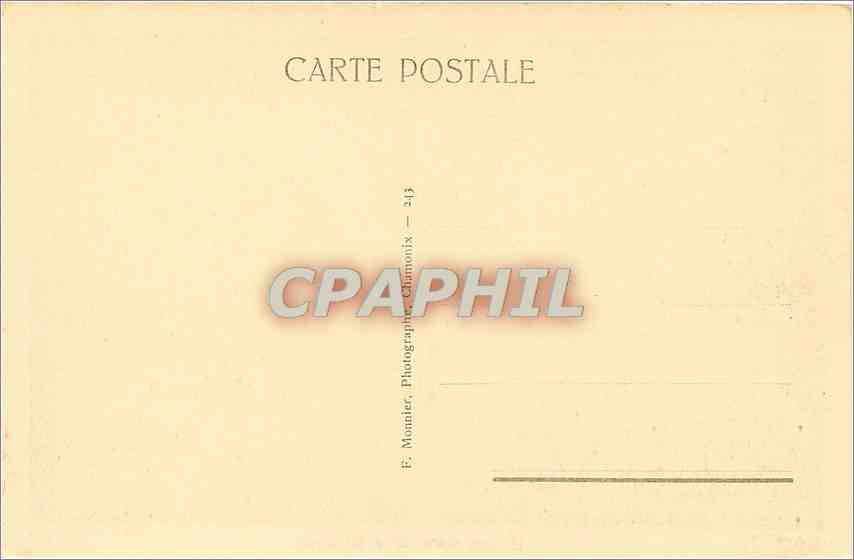 CPA Le Mont Blanc vu de Bel Achat — Verso