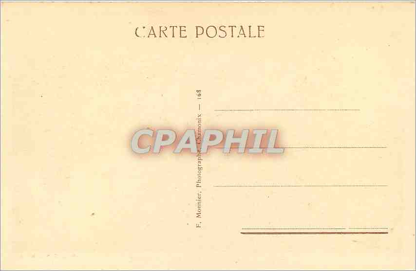 CPA Chamonix Aiguille de l'M et Petits Charmoz — Verso