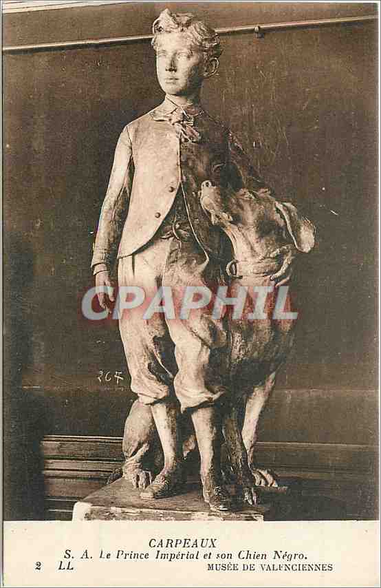 Le Prince Impérial et son Chien Négro — sculpture de Carpeaux — Musée de Valenciennes