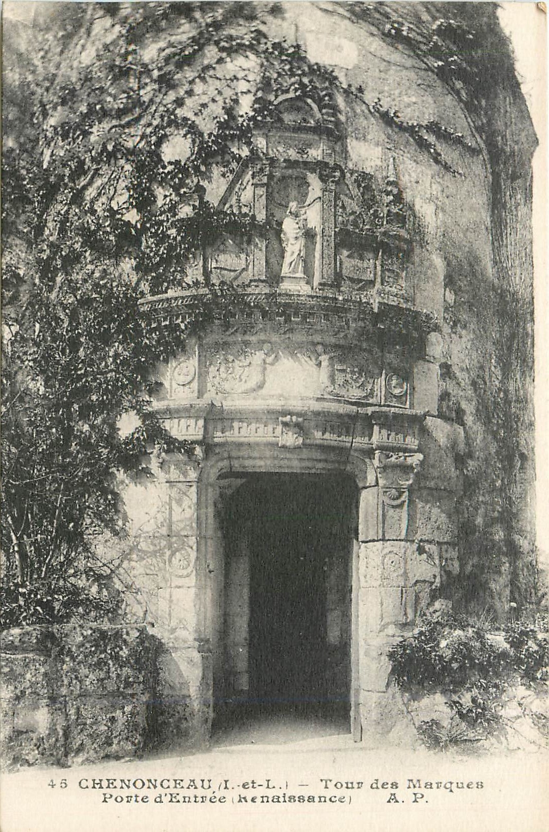 CPA Chenonceaux Tour des Marques porte d'entree