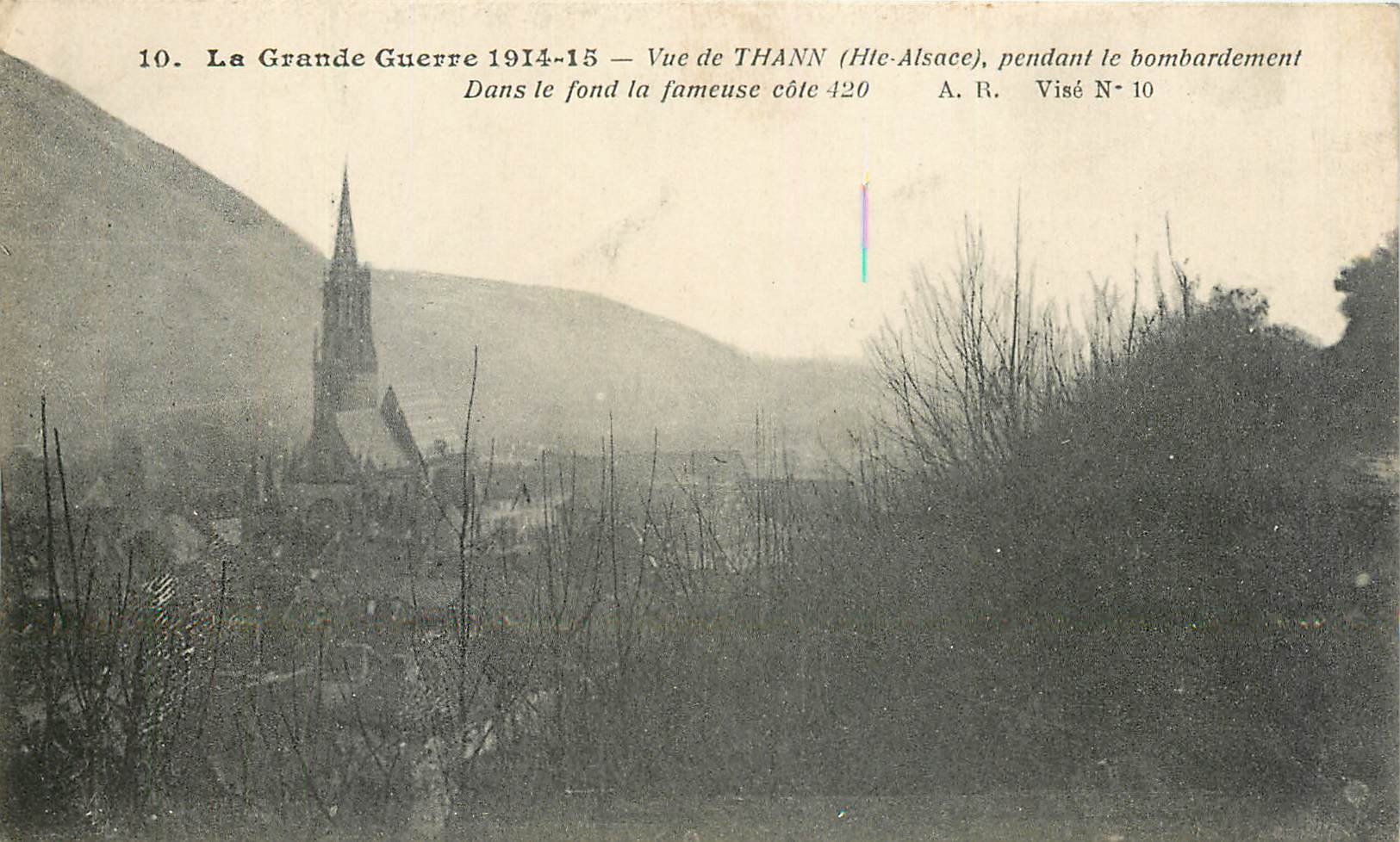 CPA La grande guerre 1914-15 vue de Thann Hte-Alsace pendant le bombardement Militaria