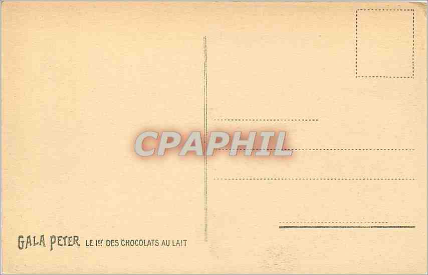 CPA Fribourg Gala Peter Le 1er des chocolats au lait — Verso