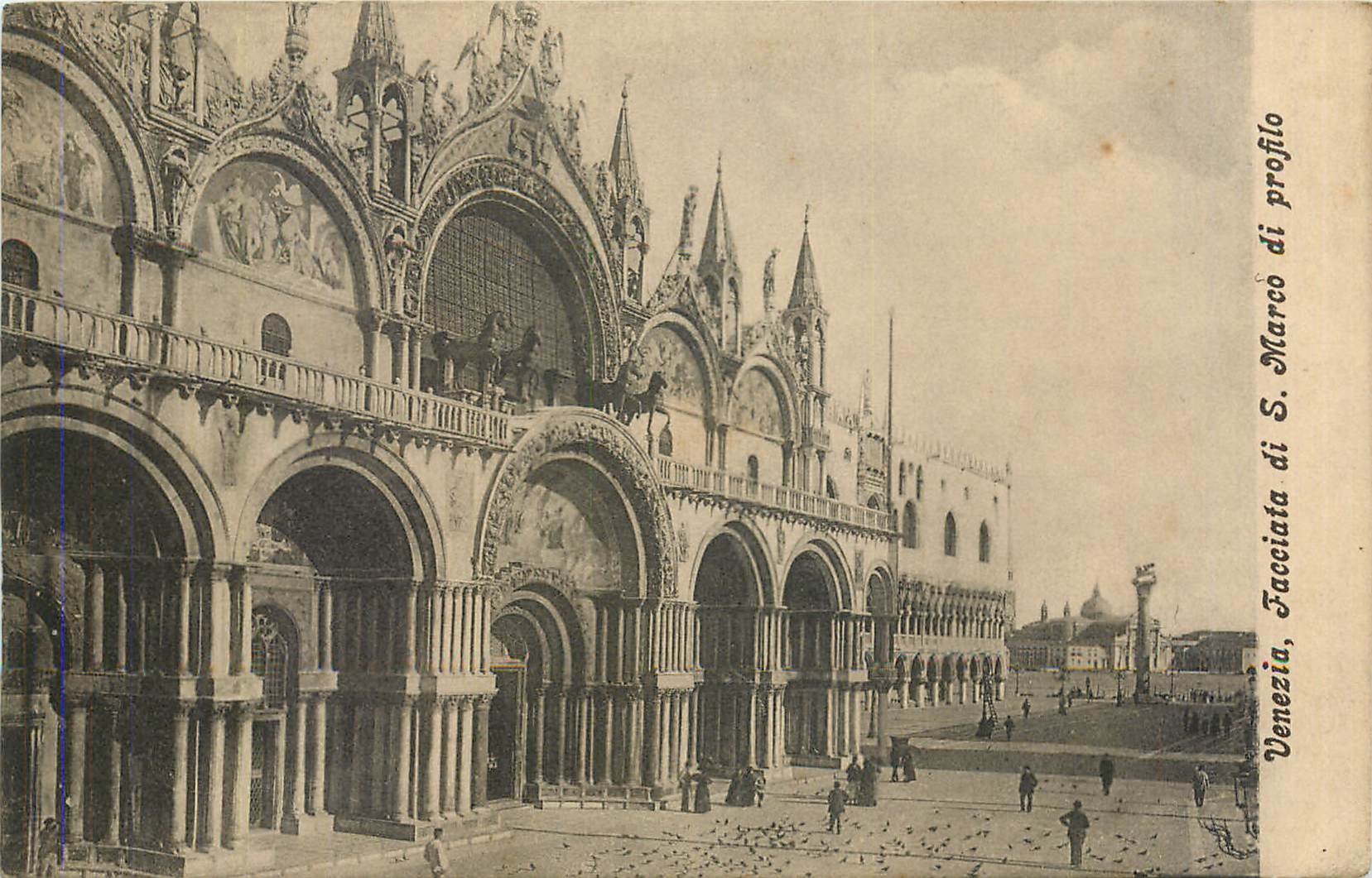 CPA Venezia facciata di S. Marco di profilo