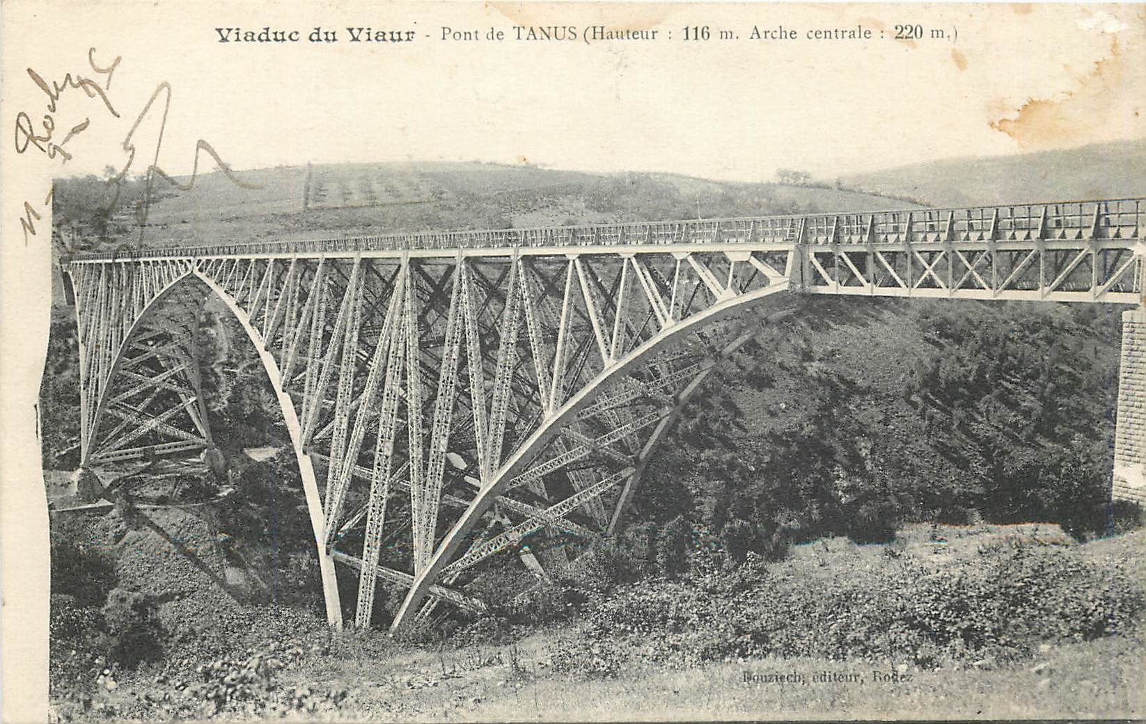 CPA Viaduc du Viaur pont de Tanus