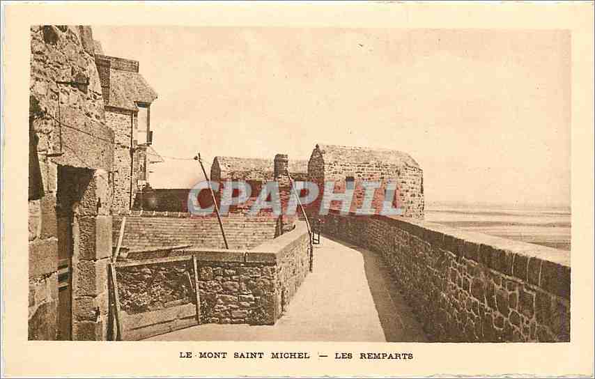 CPA le mont Saint Michel les remparts