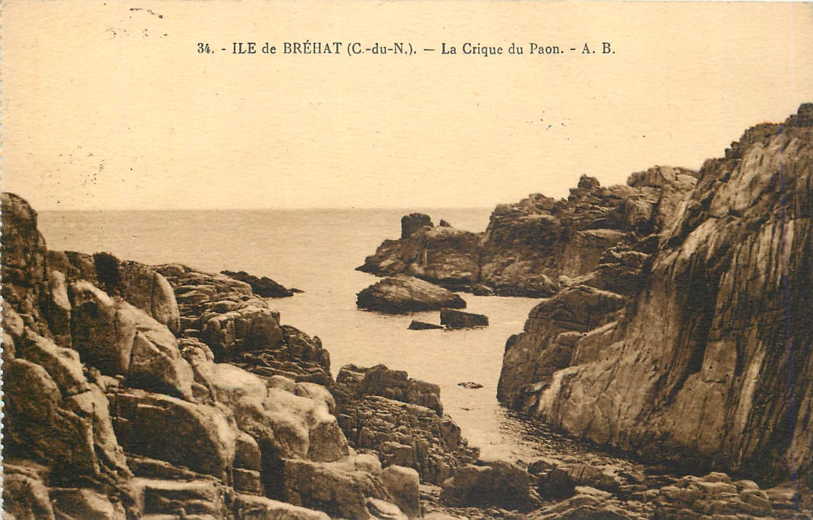 CPA Ile de Brehat la crique du Paon