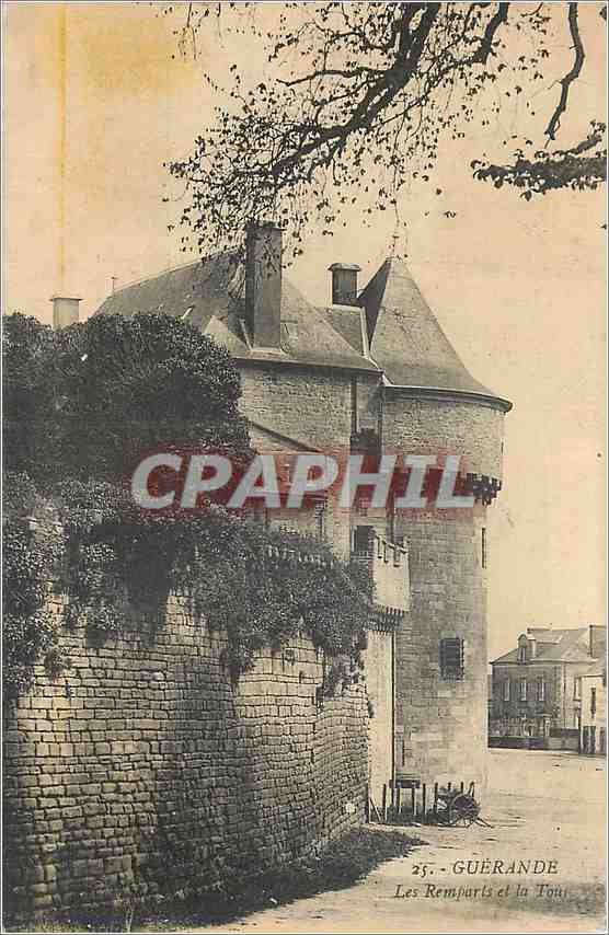 CPA Guerande les remparts et la tour