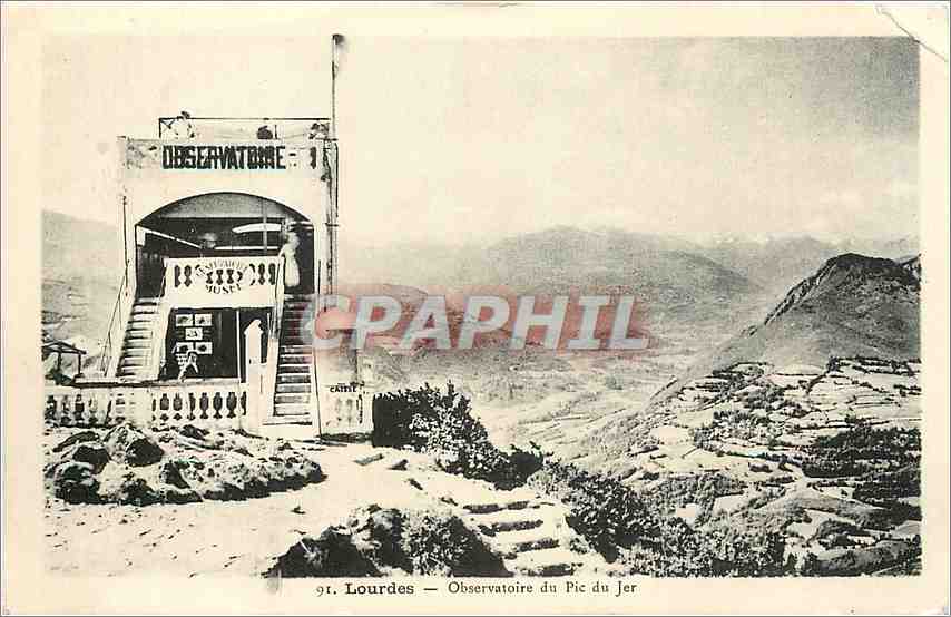 CPA Lourdes observatoire du pic du Jer