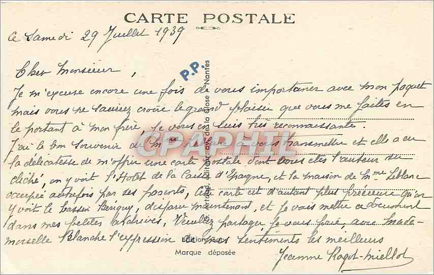 CPA Dieppe la fontaine du Puits-Sale — Rückseite