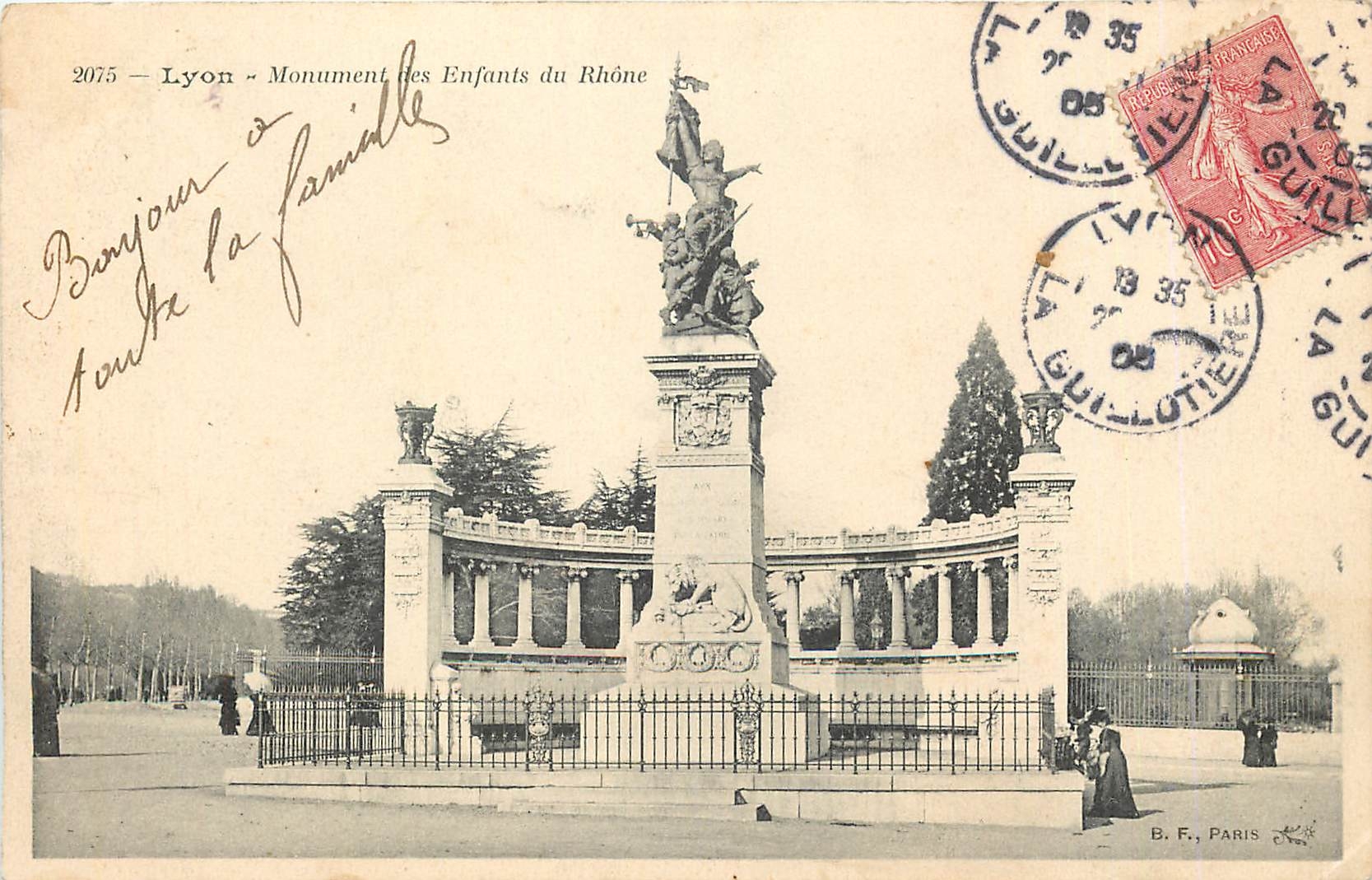 Lyon - Monument des Enfants du Rhône — B.F., Paris, n° 2075