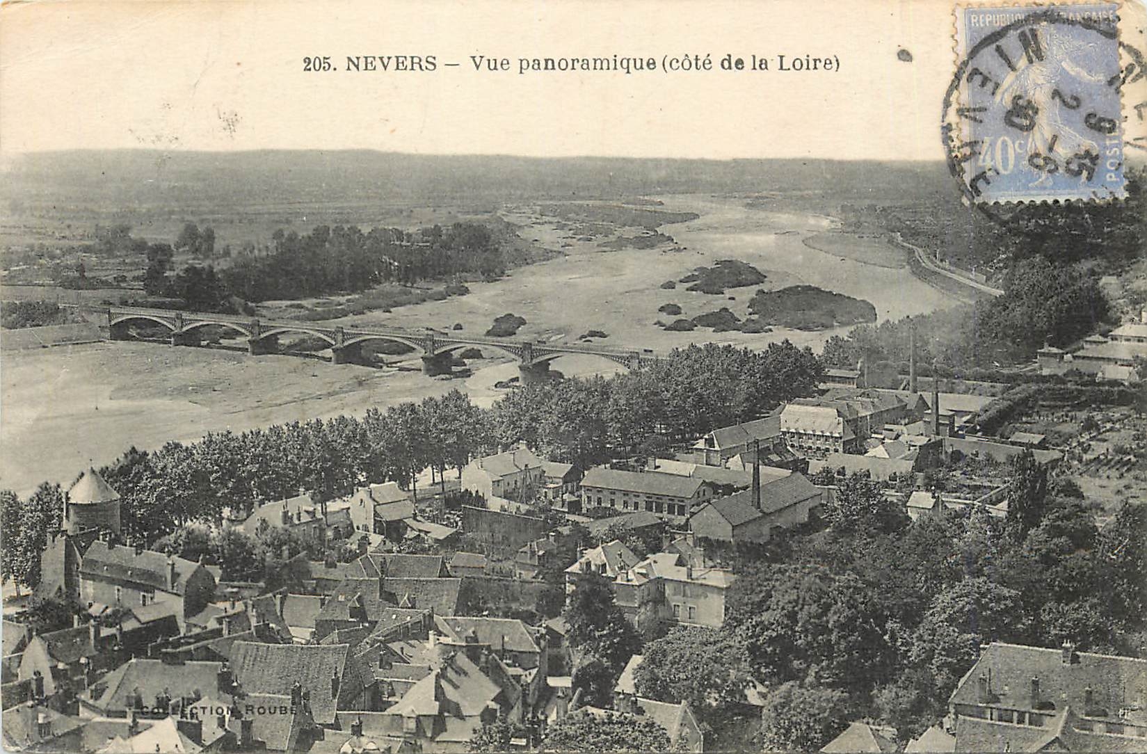 CPA Nevrers vue panoramique cote de la Loire