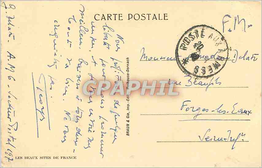 CPA jeune alsacienne apportant du kougloff Foklore — Rückseite