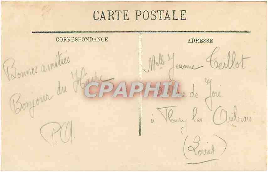 CPA Le Havre la jetee et le semaphore Bateau — Verso