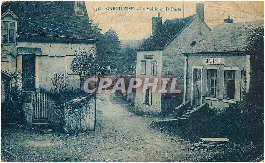 CPA Gargilesse la mairie et la poste