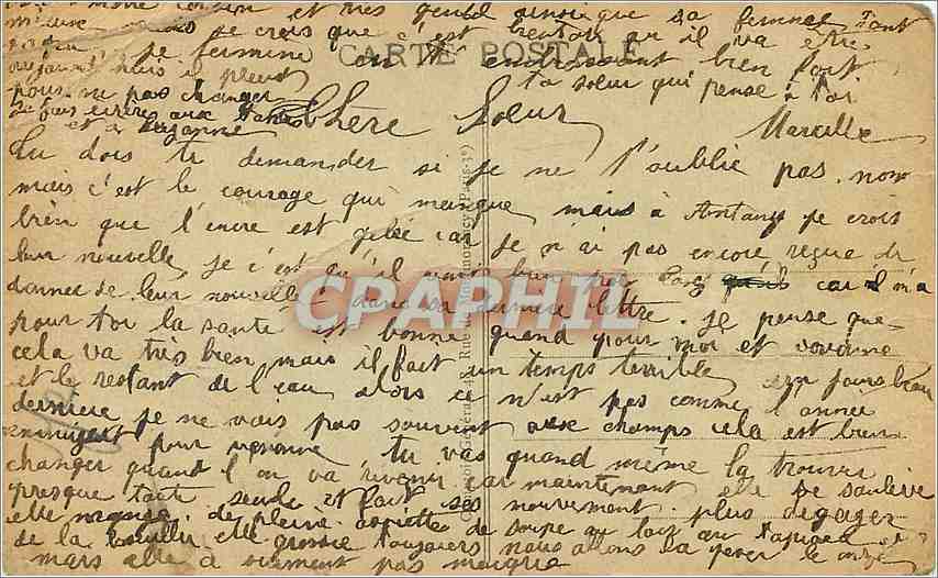 CPA Gargilesse la mairie et la poste — Rückseite