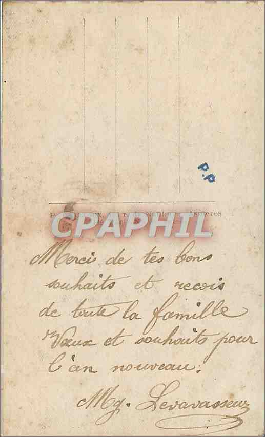 CPA bonne annee Femme Militaria — Rückseite