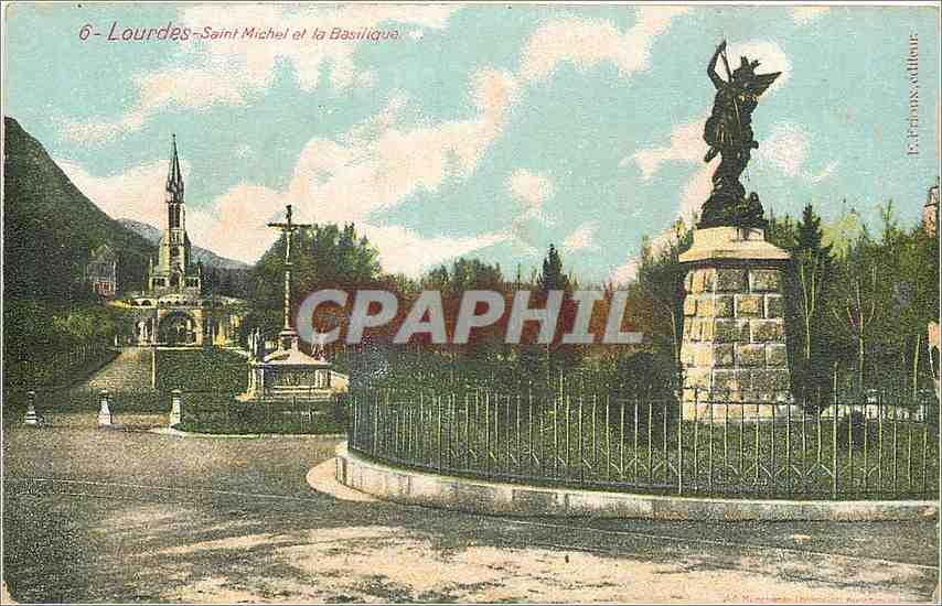 CPA Lourdes Saint-Michel et la basilique