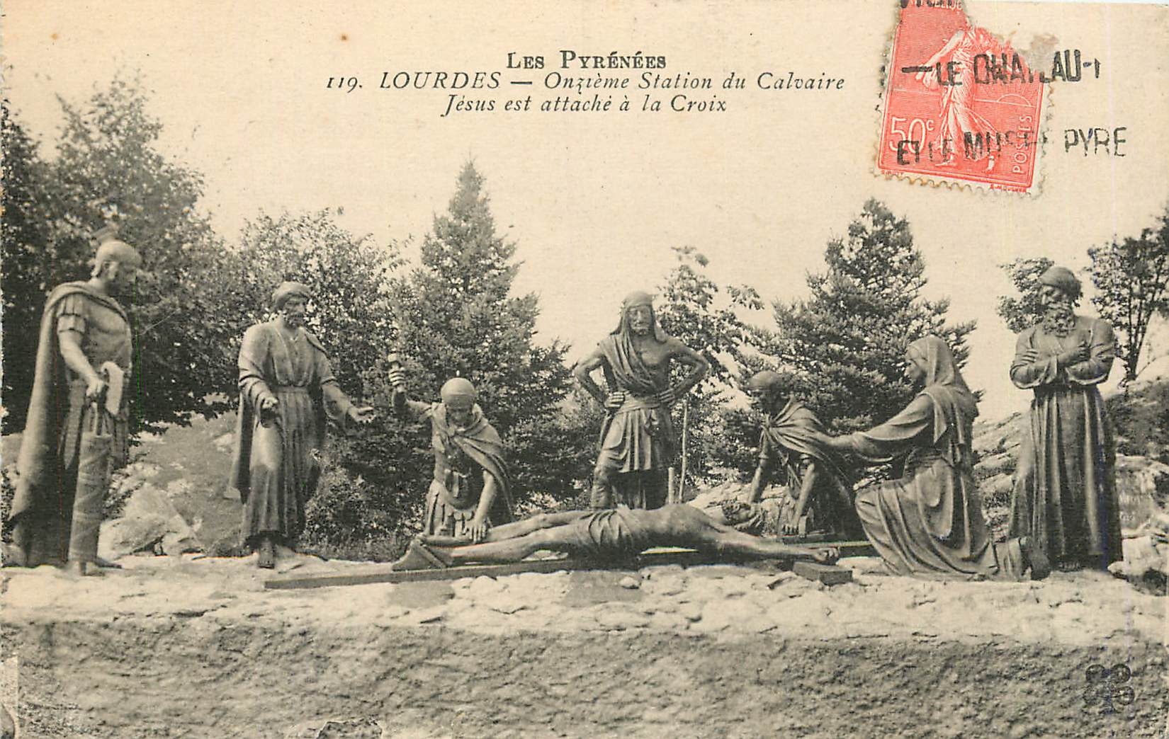 CPA Les Pyrenees Lourdes Onzieme station du calvaire
