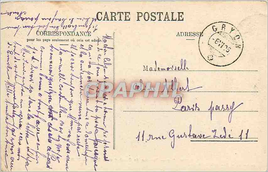 CPA Bex pension de Crochet et la dent du Midi — Rückseite