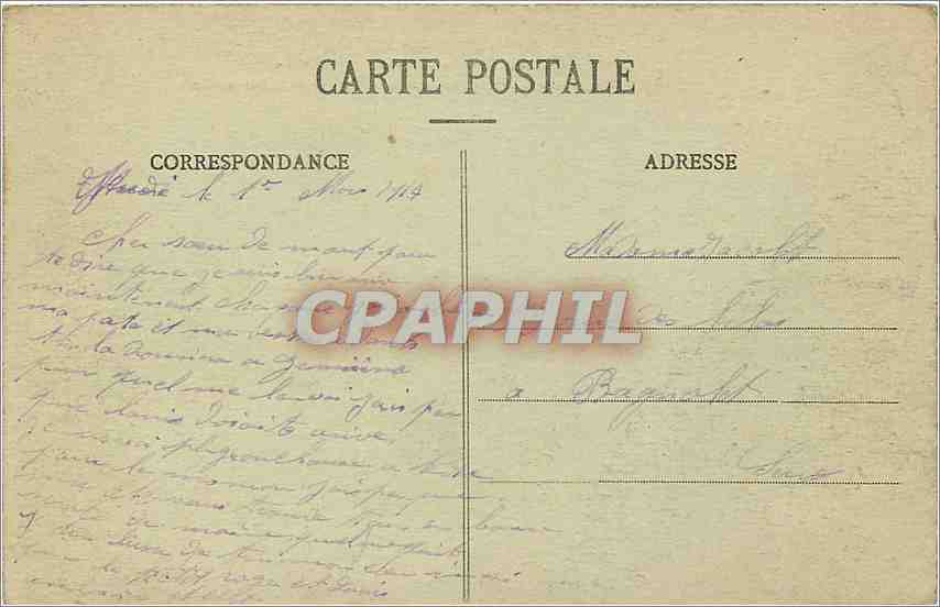 CPA Bataille de la Marne Revigny Entree de la rue de Vitry apres les bombardements Militaria — Rückseite