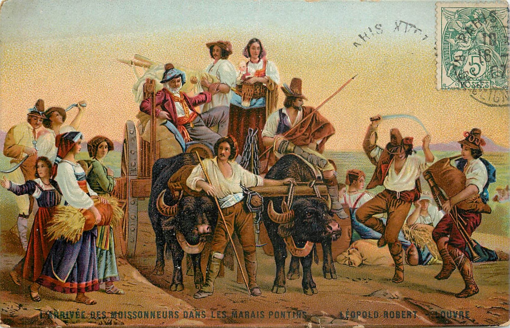 Arrivée des moissonneurs dans les marais pontins — Léopold Robert, Louvre