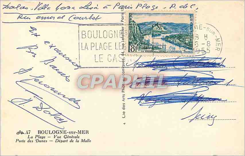 Boulogne-sur-Mer — Vue Générale — Cie des Arts Postaux — Reverso