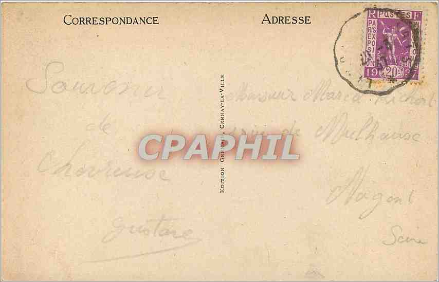 CPA Les Vaux de Cernay Sous bois — Back