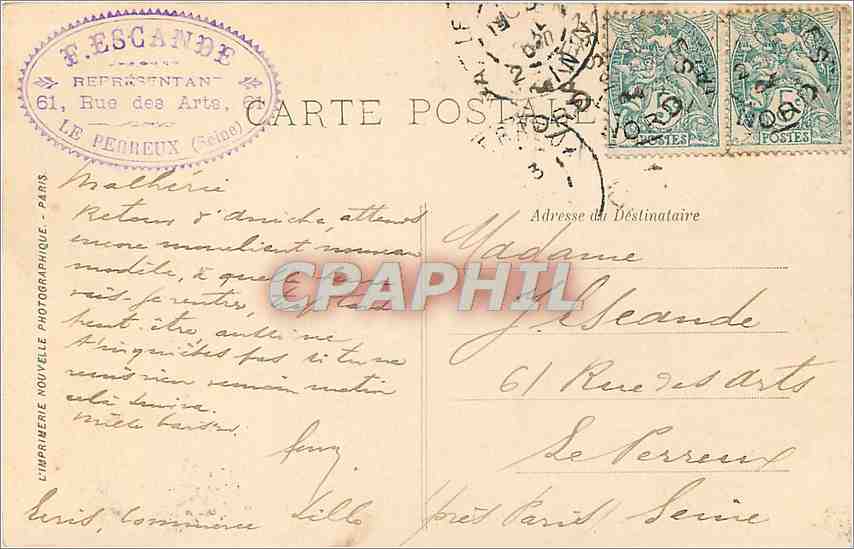 CPA Valenciennes le jardin public — Back