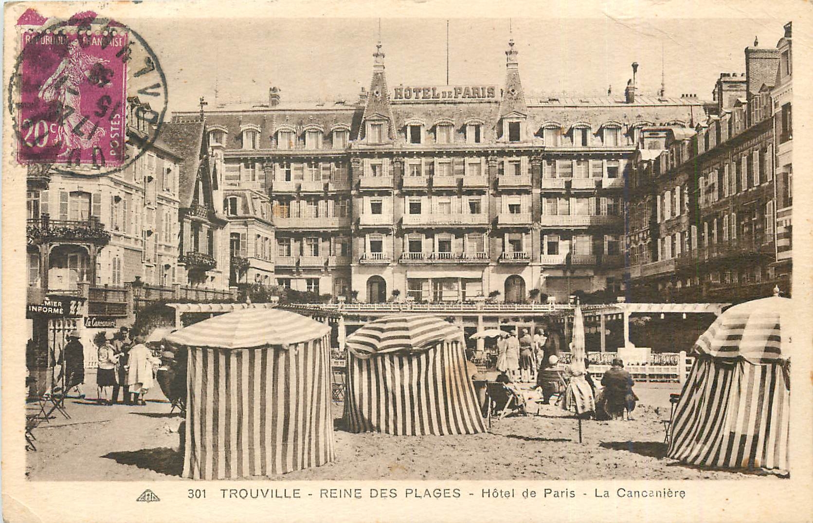 CPA Trouville reine des plages hotel de Paris la Cancaniere