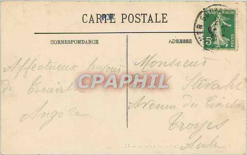 CPA Trouville la plage et le casino — Verso