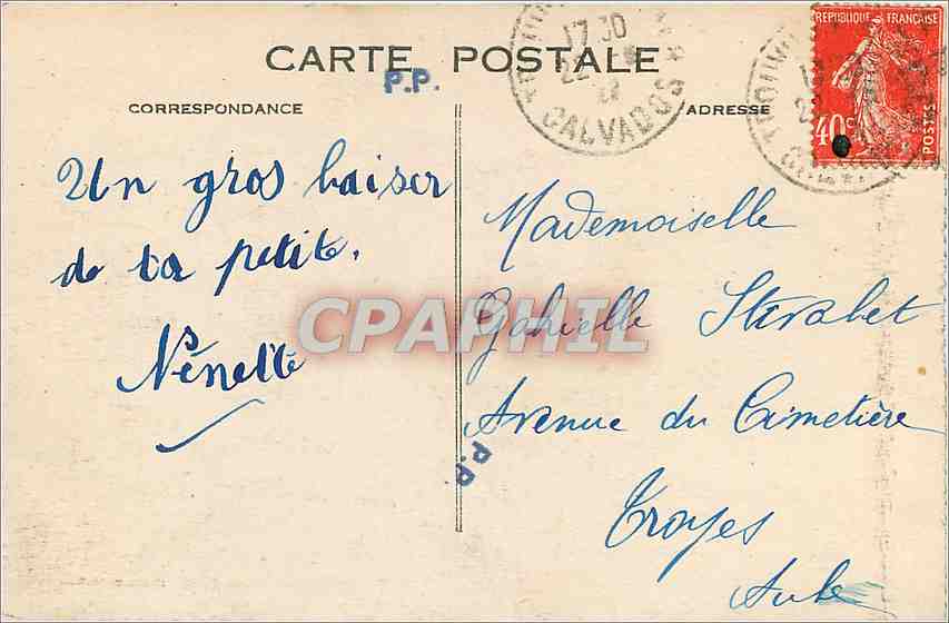 CPA Trouville les enfants s'amusent — Verso