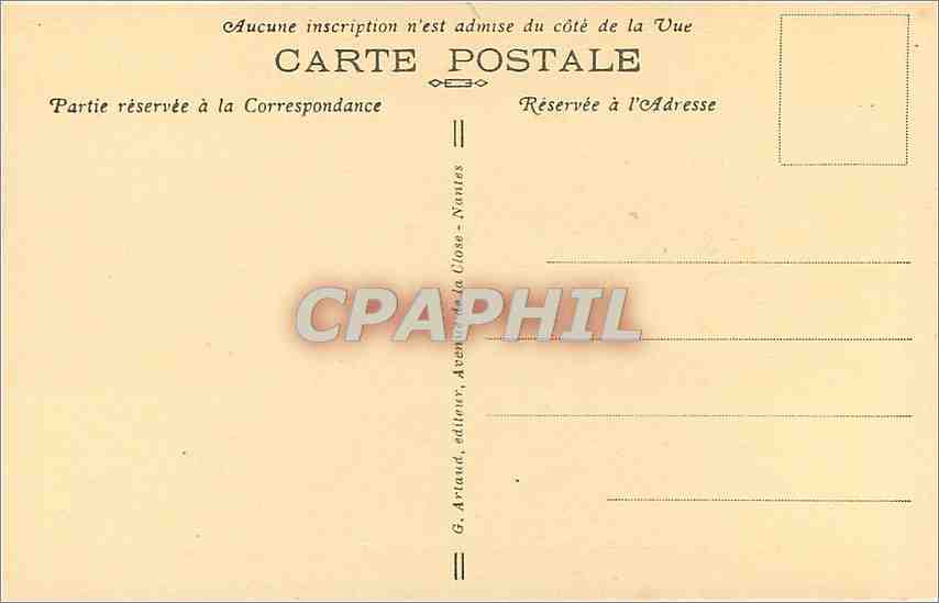 CPA Bagnoles de l'Orne l'etblissement thermal vu des Rochers du Parc — Rückseite