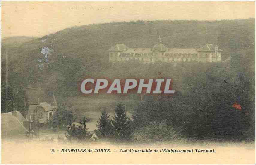 CPA Bagnoles de l'Orne vue d'ensemble de l'etablissement thermal