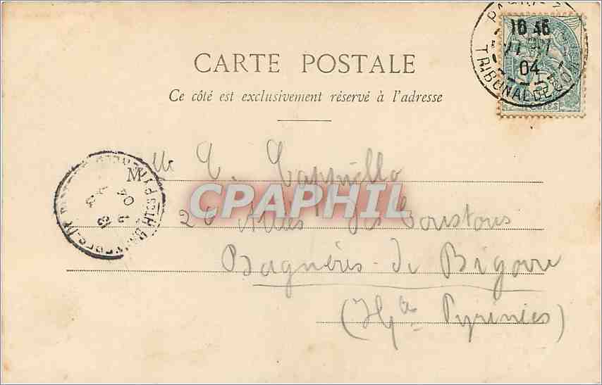 CPA Paris pavillon d'Armenonville au bois de Boulogne — Rückseite