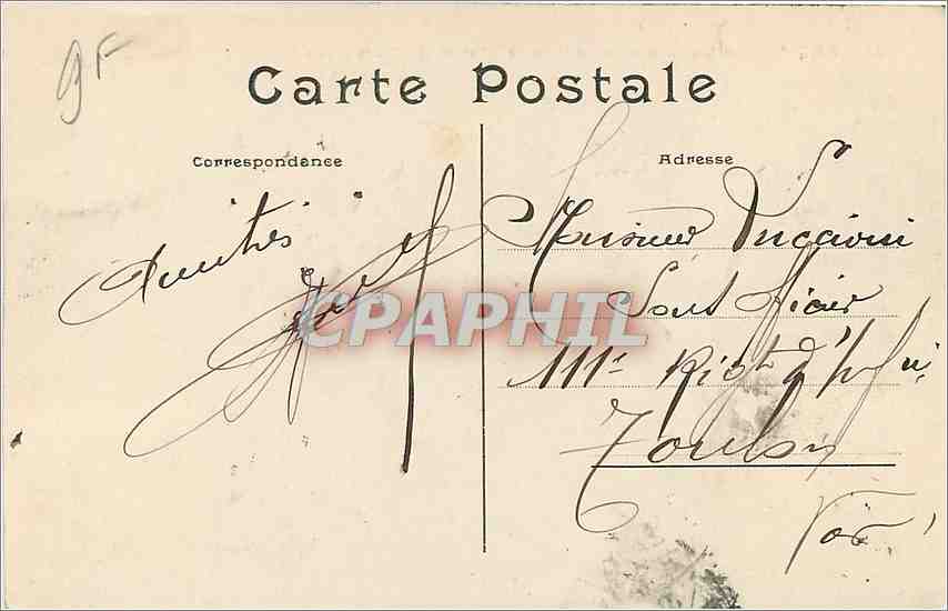 CPA Paris le nouveau Louvre et la statut de Gambetta — Rückseite